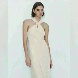 NWT Massimo Dutti Textures Crossover Dress